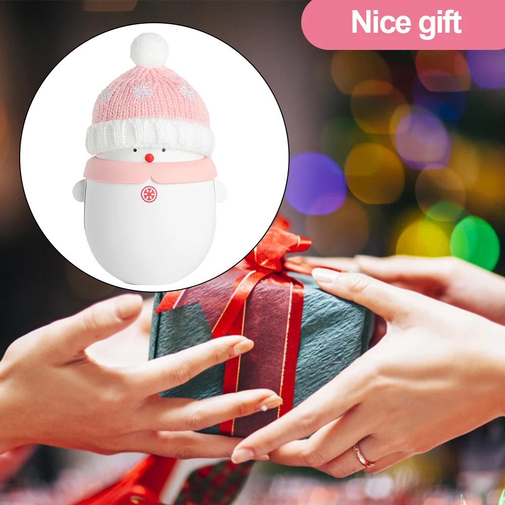10000mAH Snowman Hand Warmer USB Mobile Power Source 2 in1 Rechargeable Hand Warmer Hot Water Bag Electric Heating Treasure