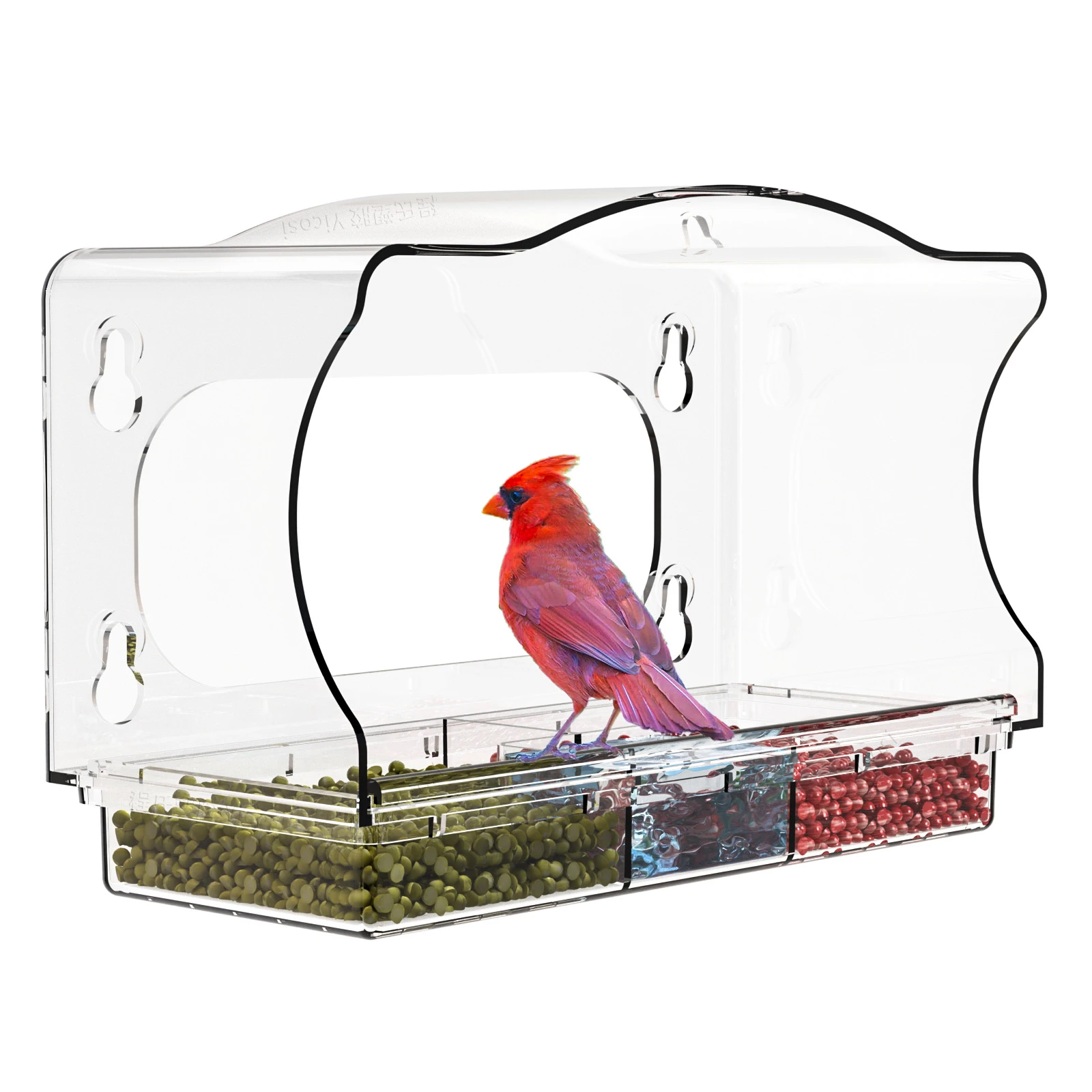 Transparent Bird House Outside The Window Wild Bird Watching House Garden Decoration Feeder