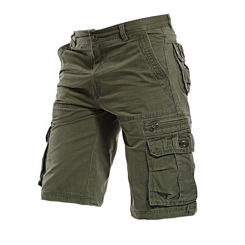 Summer Men's Shorts Jogging Straight Casual Shorts Military Tactical Pants Anti-Tear Loose Outdoor Cargo Shorts Retro Shorts