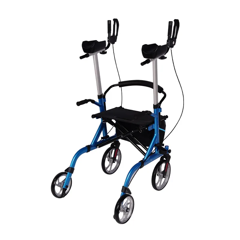 Forniture Mediche Rollator Portatile Per Esterni Rollator Regolabile In Altezza Rollator In Alluminio Con Quattro Ruote Per Anziani