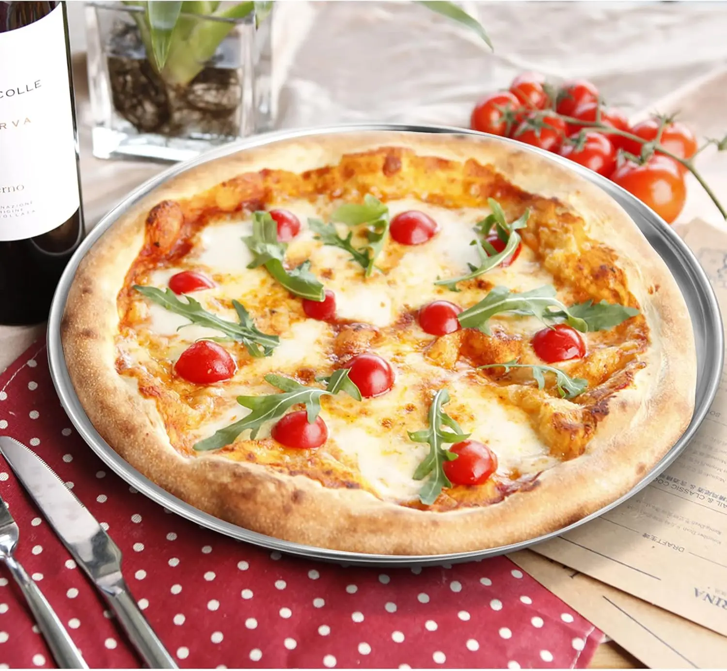 Stainless Steel Pizza Pan Set 5