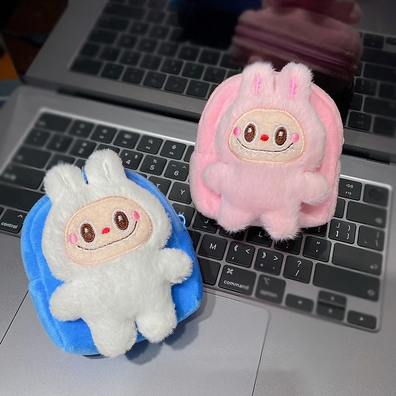 Key Case Coin Purse Coin Wallet Toy Storage Case Earbuds Storage Bag Labubu The Monsters Kawai Keychain Wallet Coin Purse Earphone Organizer Data Cable Organizer Bag Key Ring Gifts