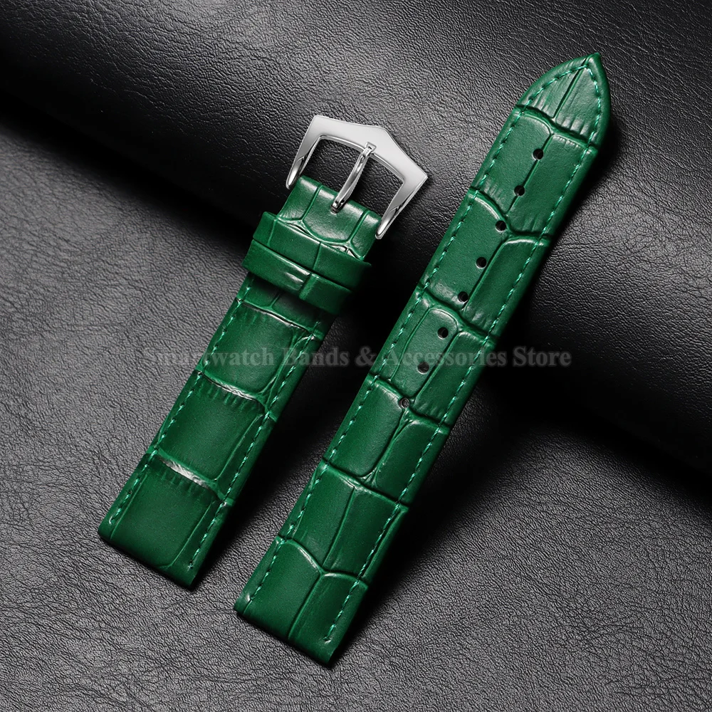 Premium Calfskin Leather Watch Strap with Steel Buckle