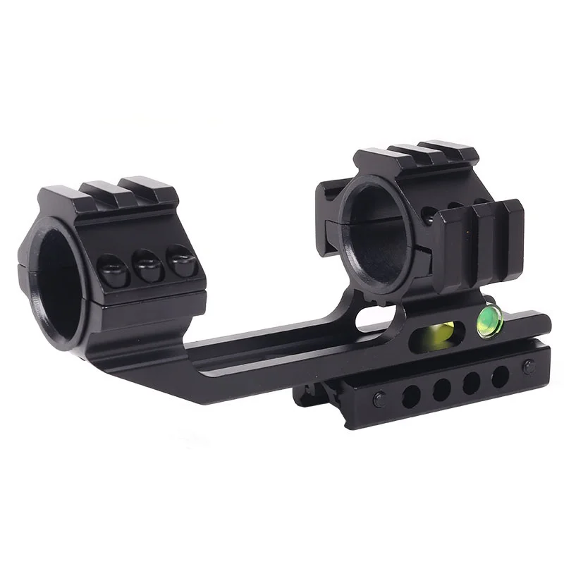 25.4/30mm level bracket telescopic sight mounting base balance pipe clamp bracket integrated bubble level dual rail ring rifle scope mount rifle scope mount ring scope bubble level guide rail bracket