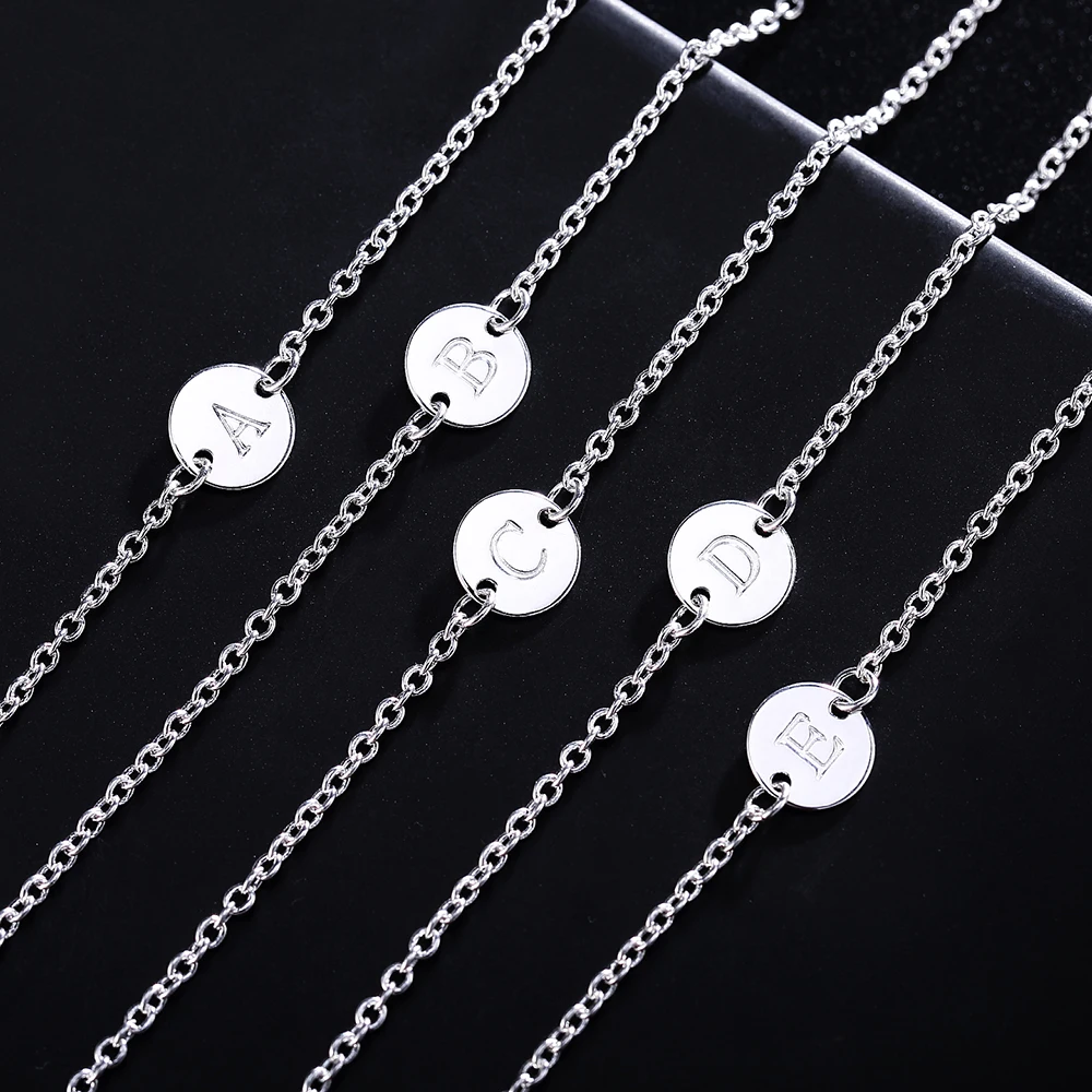 

Popular brands 925 Sterling Silver 25 letter cards Chain Bracelets for Women Fashion classic Party fine Jewelry Christmas Gifts