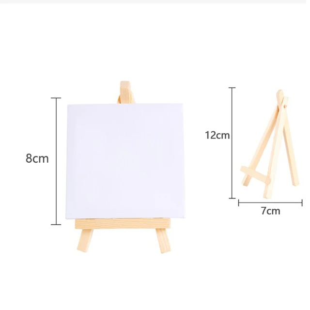 Mini Easel Artists Mini Shelf Canvas Set Desktop Painting Kids Craft DIY Drawing Small Table Tripod Easel Display Holder Wood 4