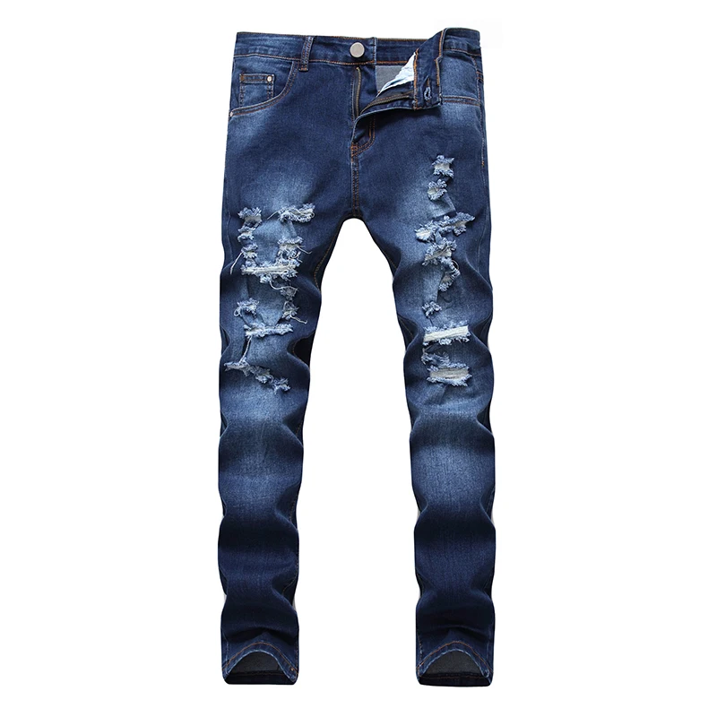 Denim Designer Hole Jeans Male High Quality Ripped For Men Size 28 40 Autumn Spring HIP HOP Punk Streetwear Trousers