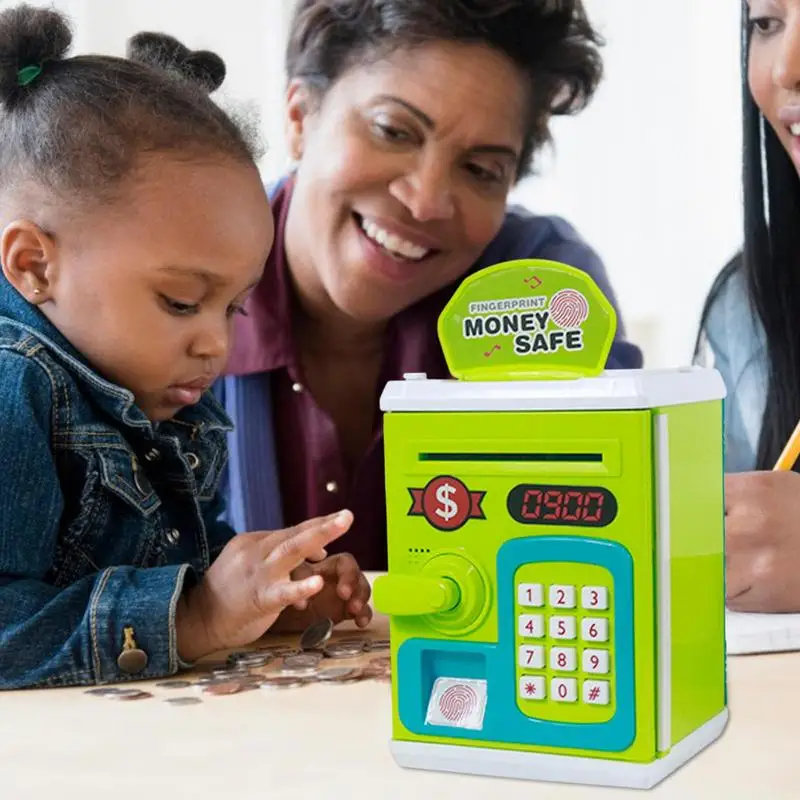 Toy Safe Box Electronic Toy Safe Bank Money Saving Box With Password Atm Money Bank With Music & Light Jar For