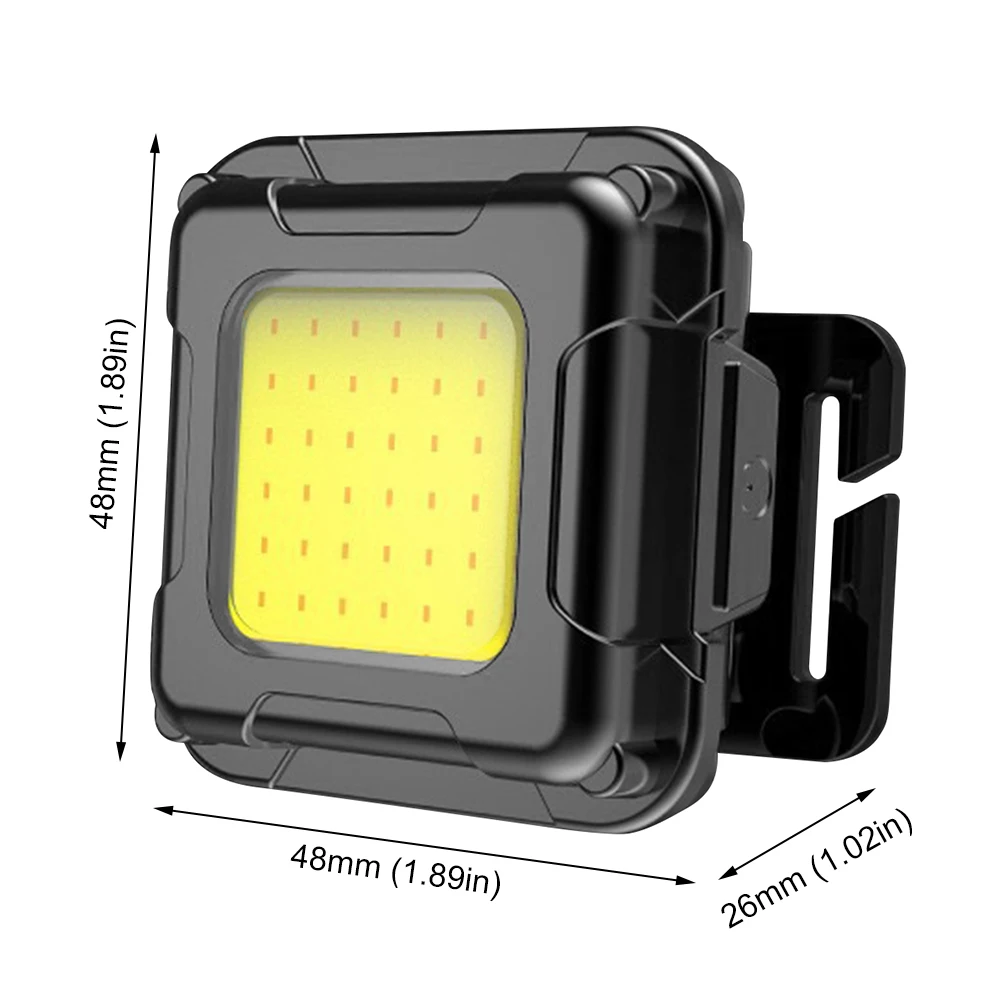 Multifunctional Head Torch 4 Light Modes Mini COB LED Headlight Type C USB Charging Adjustable Angle for Camping Running Hiking