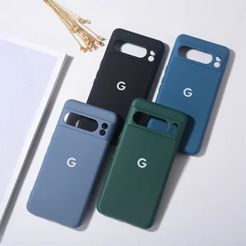Original TPU Case For Google Pixel 8 Pro Case Liquid Silicone Rubber Protective Shell For Pixel 8 8A Shockproof Soft Back Cover