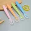 1/2Pcs Silicone Spoon Set Baby Learning to eat Training Spoon Baby Silicone Soft Spoon PP Plastic Box Children's Tableware Box 4
