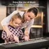 61 Key Digital Keyboard Piano Kit with Stand Stool with 300 Sounds, 3-Level Teaching Mode, LCD Display,for Beginners,Children