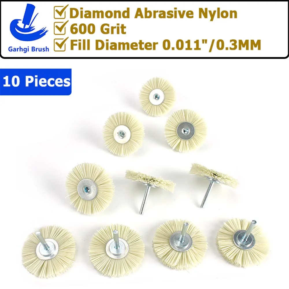 T-förmige Schleifbürste aus Nylon, Diamantkörnung 600, zum feinen Polieren von Metall, Aluminium, Holzbearbeitung, Möbeln, rotierende Elektrowerkzeuge – Detail 6