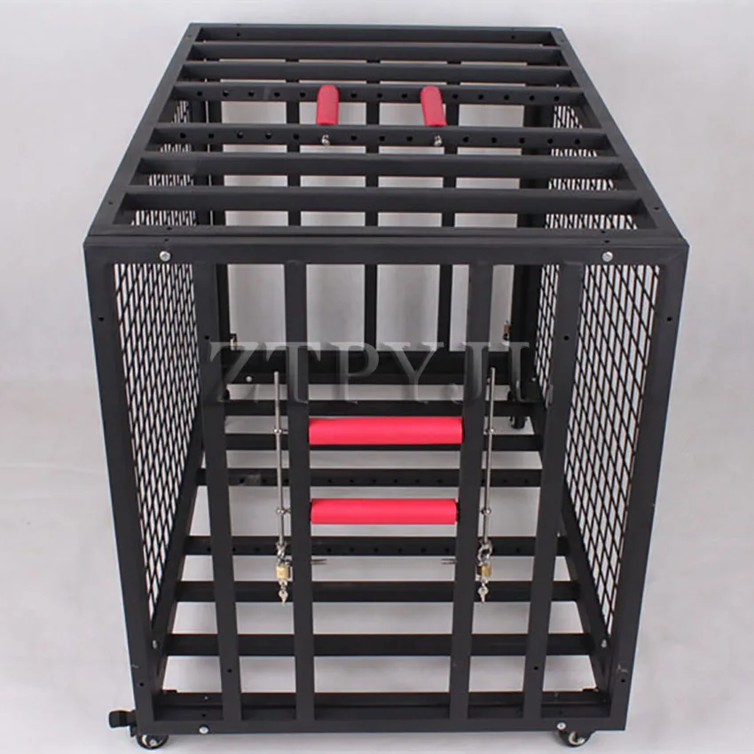 Large Sex Love Slave Training Dog Iron Cage Fetish BDSM Bondage Sex Toys For Women Men Adult Couples Games Furniture 18+