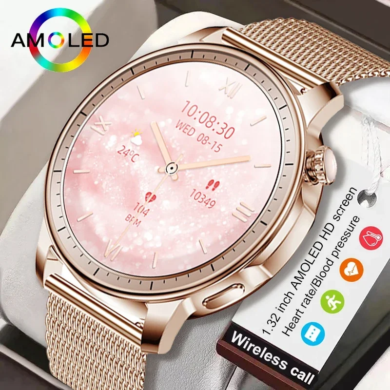 2024 New Fashion Women Smart Watch Bluetooth Call Health Monitoring Watch Ip67 Waterproof Sports Women Heart Rate Smart Watch