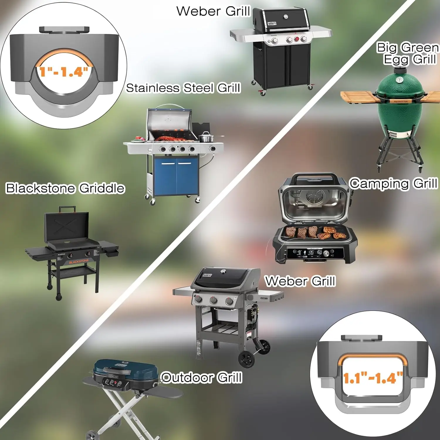 Grill Light Designed for Blackstone Griddle & Weber Grill, Automatic On/Off BBQ Light, Blackstone Griddle Accessories, LED