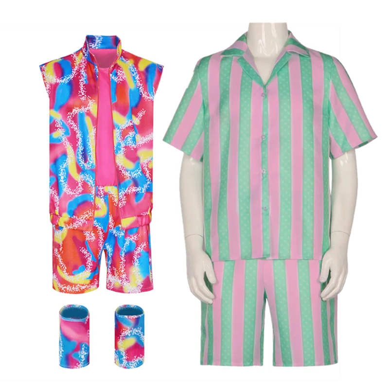 

Ken Cosplay Costume Movie Barbier Retro Men Sprotwear Shirt Shorts Outfits Halloween Carnival Party Disguise Suit