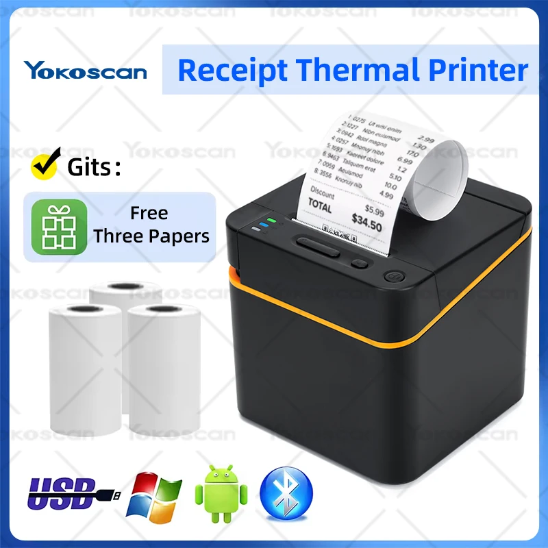 Hot sale High Quality 58mm Ticket Bill Thermal Printer, USB/Blue tooth Thermal Receipt Printer,Mini Desktop Printer With Cut,58E