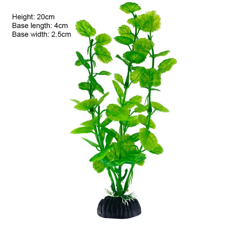 Vibrant Underwater Landscape Decoration - Green & Purple Aquatic Plants and Flowers