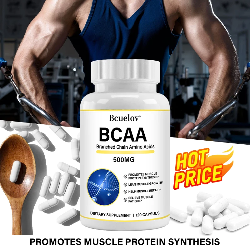 BCAA Muscle Growth Supplement – Relaxes Muscle Fatigue and Protein Synthesis, Improves Quality and Natural Production