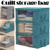 Clothes Bag Organizer with Handle Dustproof Tidy Pouch for Luggage Bedding 3