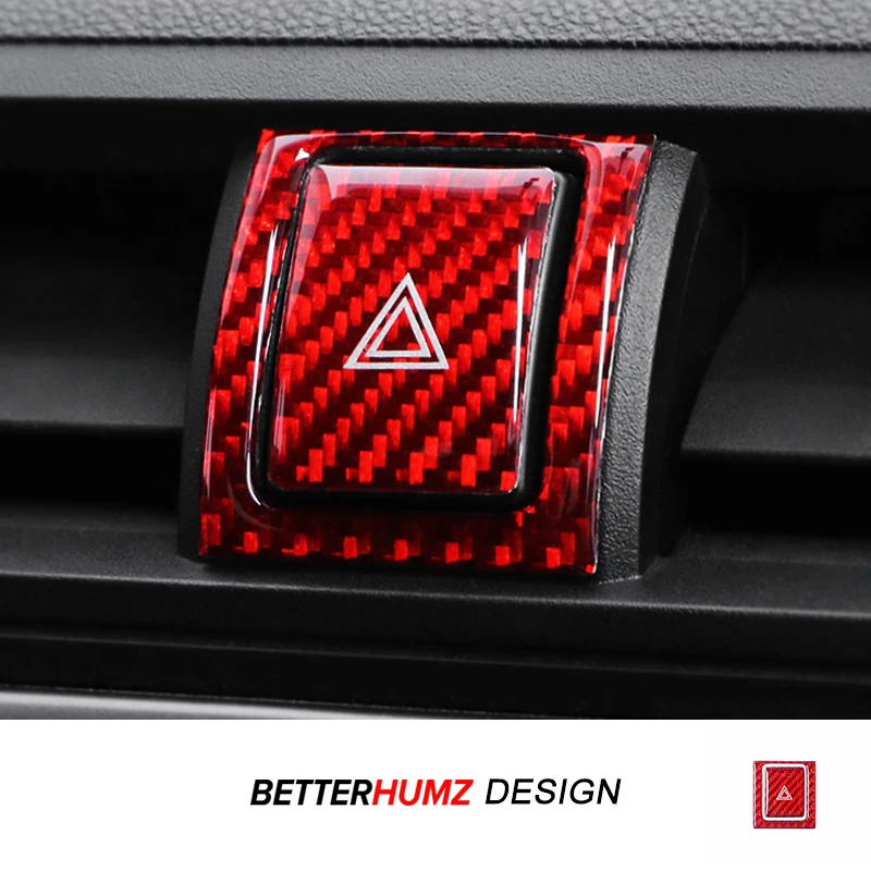 لسوبارو BRZ/تويوتا GR86 2021-ألياف الكربون الطوارئ المتعري التبديل زر ملصقات الكسوة اكسسوارات السيارات الداخلية ضبط