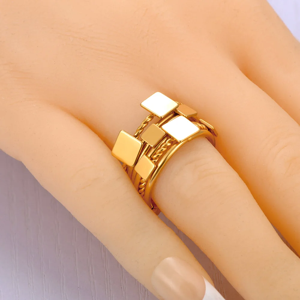 Buy PRAAVY The Square Stone Ring | Shoppers Stop