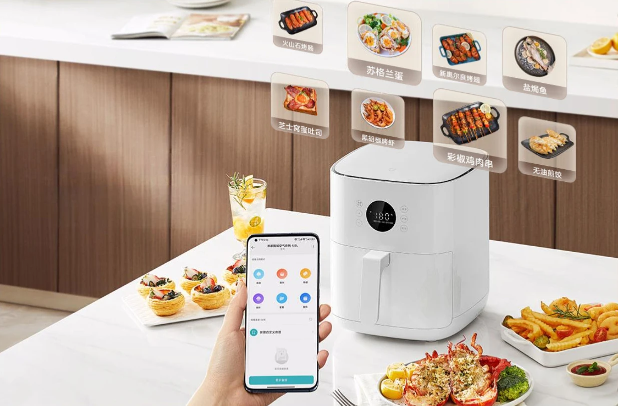 XIAOMI MIJIA Air Fryer 4.5L Multifunctional Household Low Oil And Light Fat  Fryer Intelligent NTC Precise Temperature Control - Buy Online at Best  Price in UAE - Qonooz
