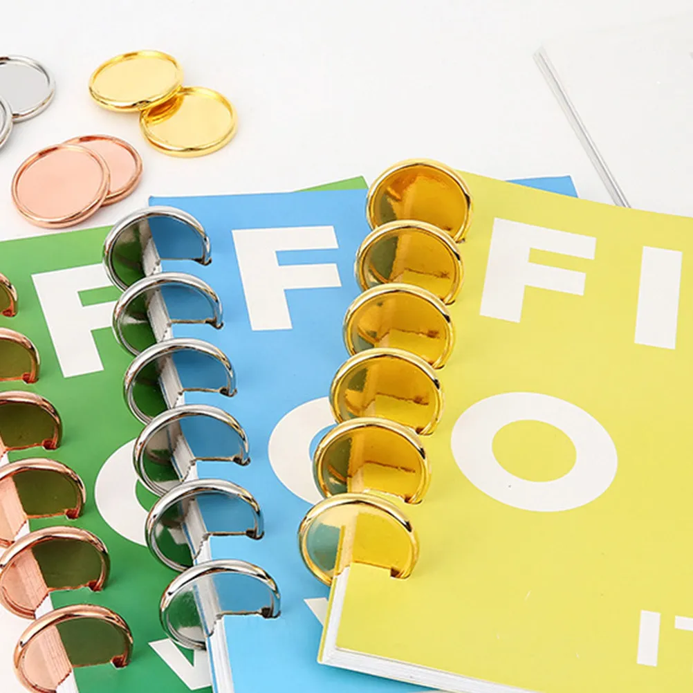 20개 북바인딩 디스크 플라스틱 바인더 링 루즈리프 DIY 플래너 노트북 정리용 디스크바운드 디스크 바인더 링