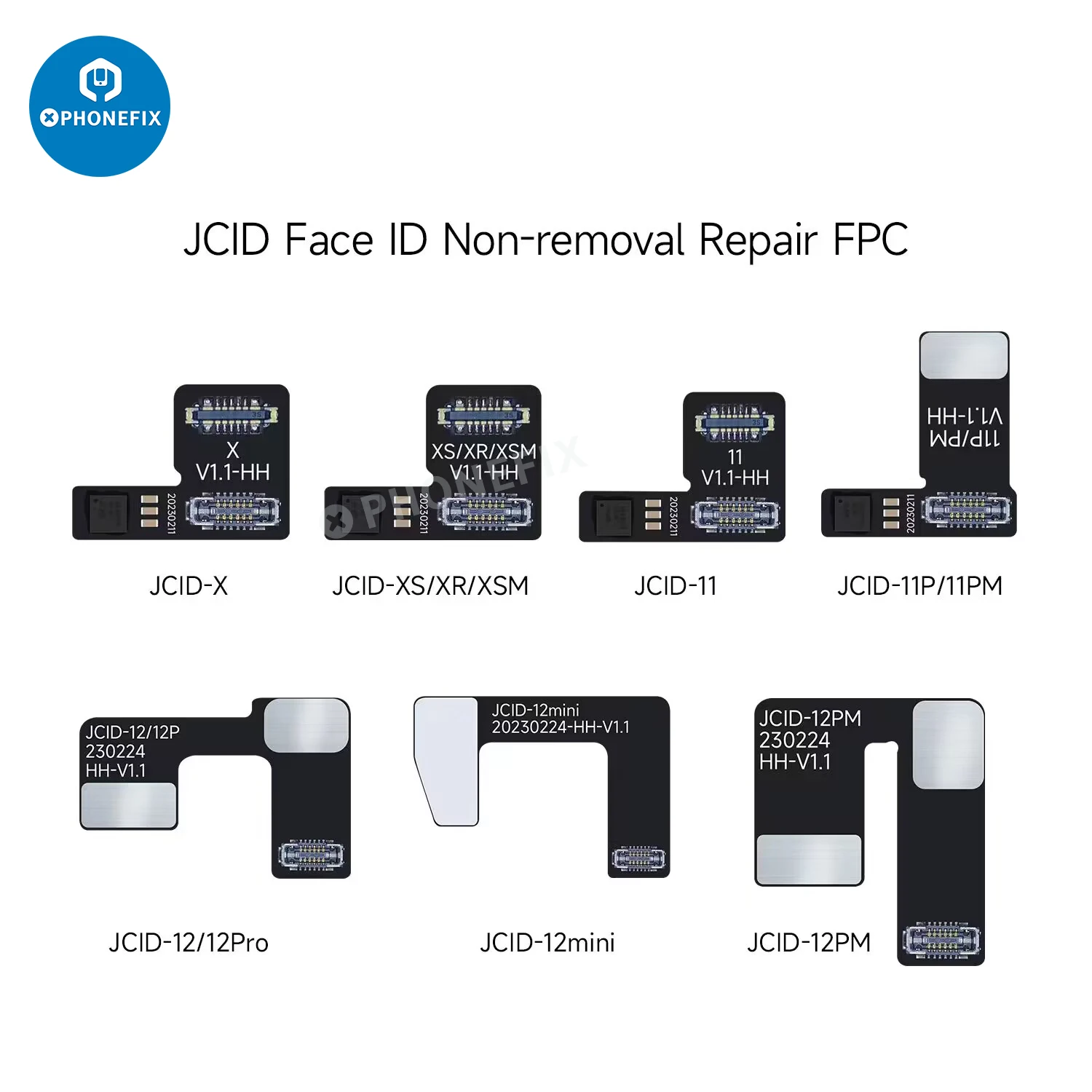 JCID JC Non-removal Face ID Repair FPC Flex Cable for iPhone X-14 Pro Max Dot Projector Read Write Face ID Not Working Repair