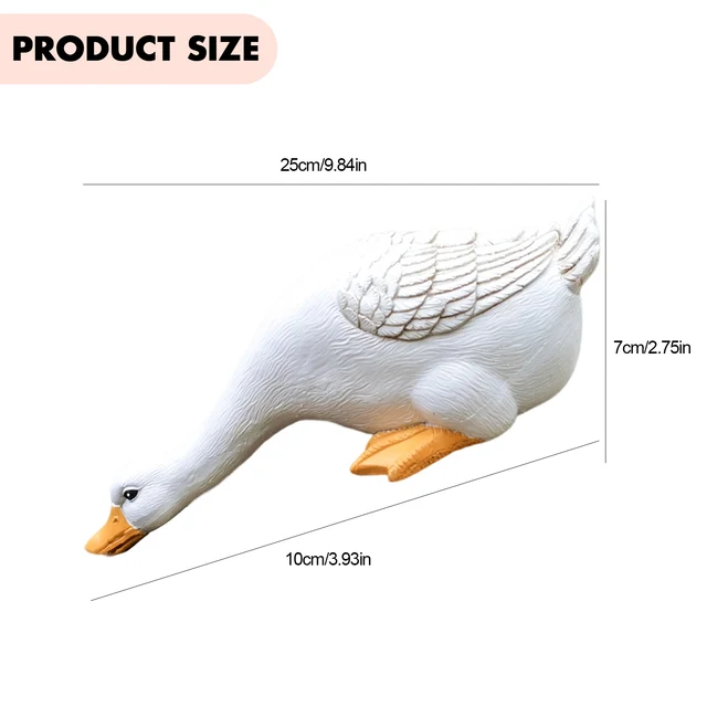 1/3Db Dekoratív Kacsaszobor Aranyos Gyanta Udvari Tó Kacsa Figura Dísz Vízálló Kézműves Ünnepi Ajándék Kerti Gyep Dekoráció - Image 6