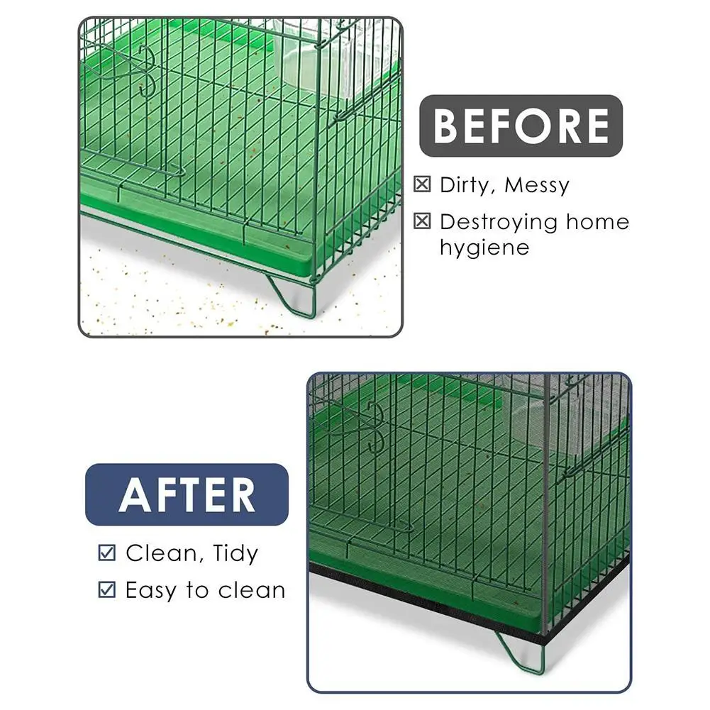 Parrot Bird Cage Cover Adjustable Universal Breathable Stretch Mesh Skirt Dustproof Net Cover Cage Guard
