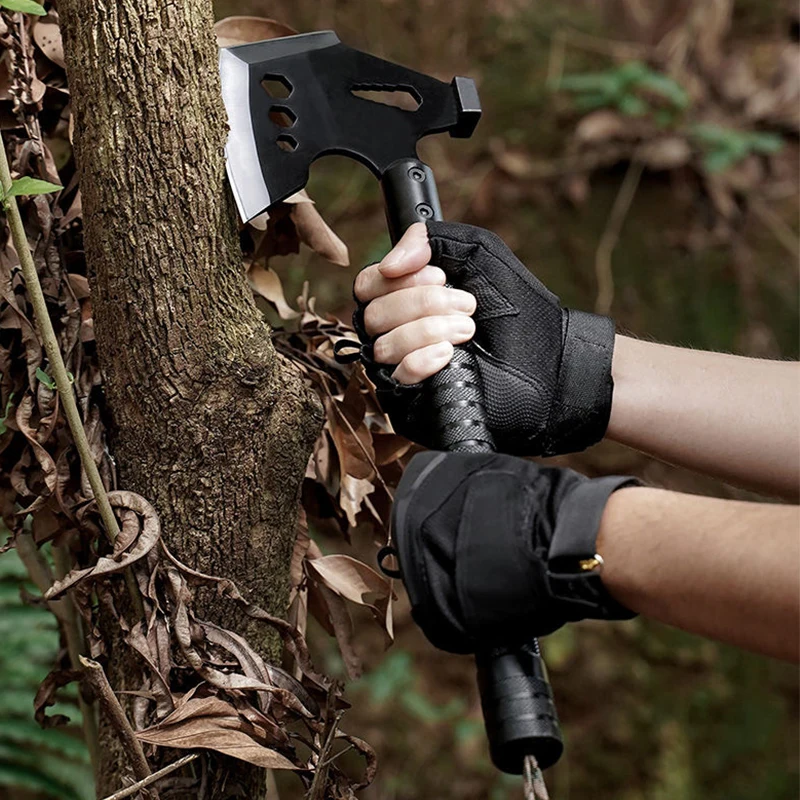 14 In 1 Multitool Stainless Steel Tomahawk Viking Axe With Knife Hammer Outer Wrenches Whistle Outdoor Camping Survival Tool
