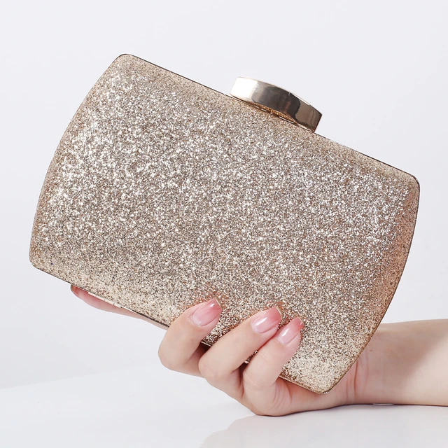 Golden Wallets for Women Luxury Designer Clutches Purse New Cross Body Bags  Sequin One Sholder Bags