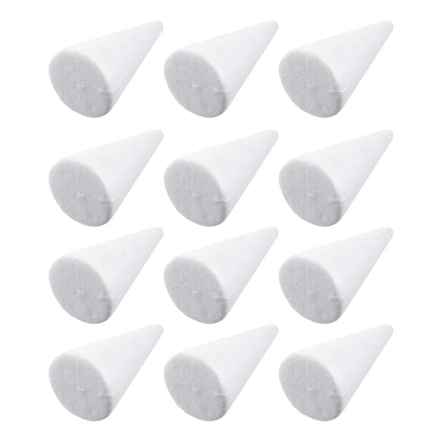 30pcs White Cone Shape Christmas Tree Polystyrene Cone Foam Materials for  Kids Crafts DIY Modeling Handmade