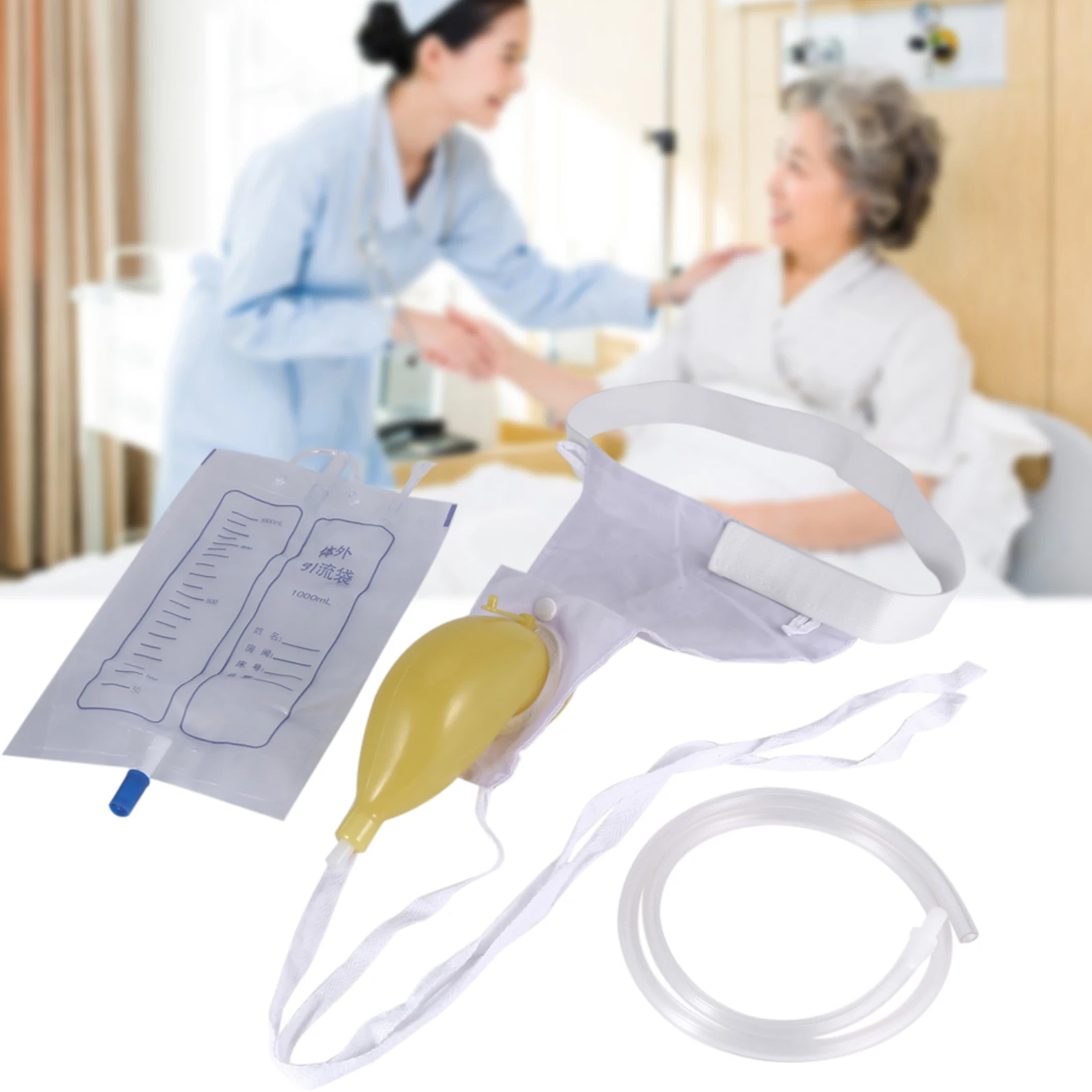 1000ml Urine Collector Bag Reusable Washable Male Female Urine BagUrinary Incontinence Bedridden Patients Urination Use
