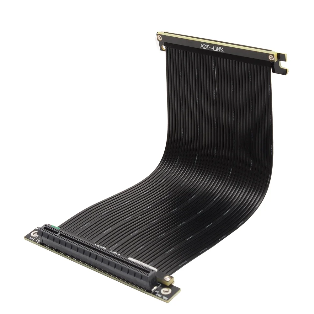 Cabo Blindado da Extensão da Placa Gráfica do Riser Rtx 3.0 de Pcie 3060 X16 da Velocidade Completa Único Reverso 90 Graus Gpu para o Chassi de Atx - Imagem 3