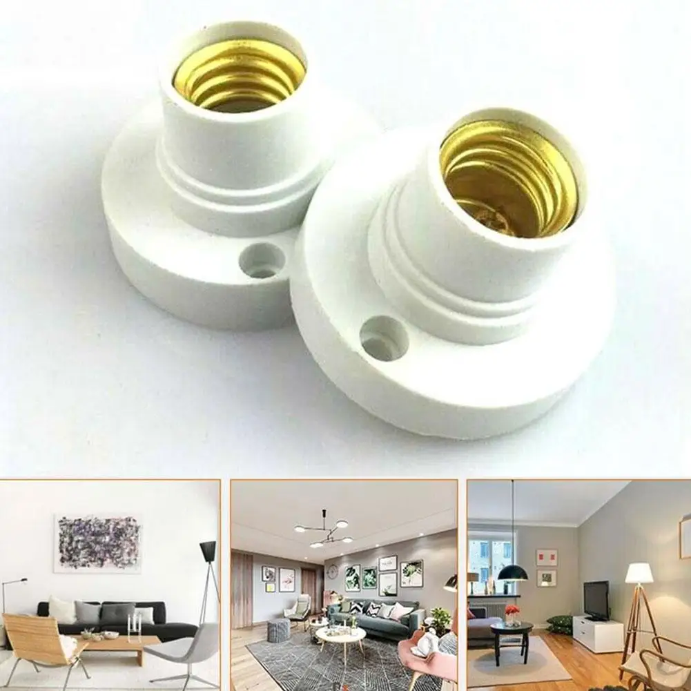 

E14 Edison Lamp Holder Light Bulb Screw Socket Conversion Lampholders Surface Fixing Base Holder Lighting Accessories 100-230V