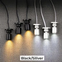Mini USB Powered LED Cabinet Spotlight 1W/3W DC5V Jewelry Shelf Lamp Counter Closet Showcase Display Ceiling Lights With Switch 2