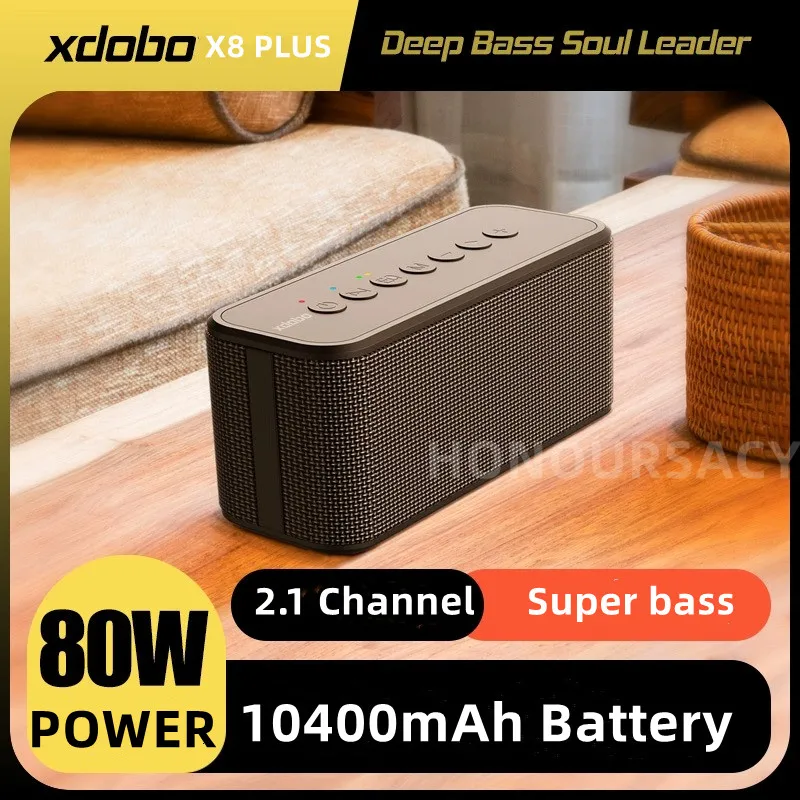 Xdobo X8 Plus 80W Altoparlante Portatile Senza Fili Compatibile Con Bluetooth 10400Mah Funzione Power Bank A Quattro Core Suporrt Usb/Tf/Aux