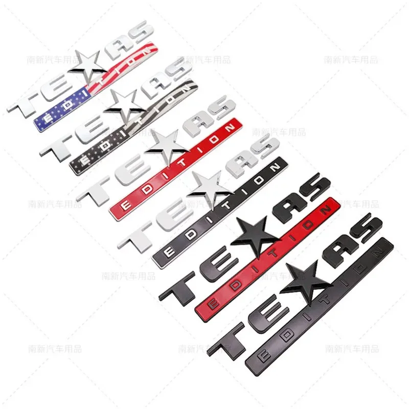3D ABS TEXAS EDITION 배지 뒷 트렁크 펜더 엠블럼 스티커 Jeep Chevy Silverado GMC Sierra 자동차 데칼 액세서리
