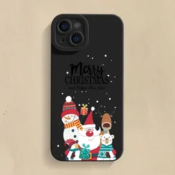 Festive Christmas Pattern Shockproof Matte Silicone Phone Case for 7 8 Or SE 2020 (1)