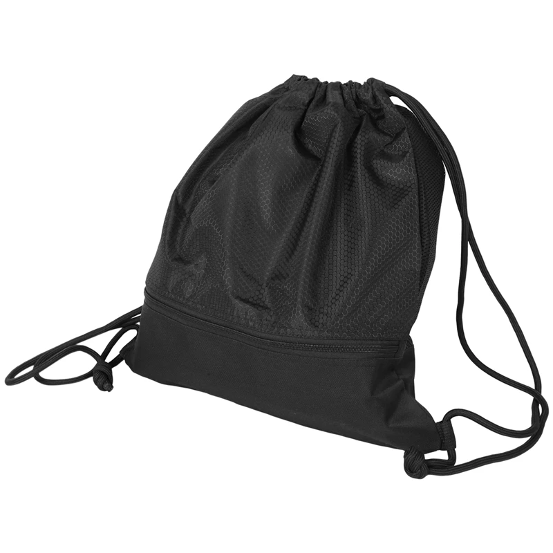 

Outdoor Women Men Nylon Black Ultralight Backpack Football Basketball Bag String Drawstring Hunting Hiking Gym Sport Bags