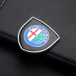 Premium 3D Metal Chrome Car Body Decor Custom Badge Sticker - Alfa Romeo (1pc black)
