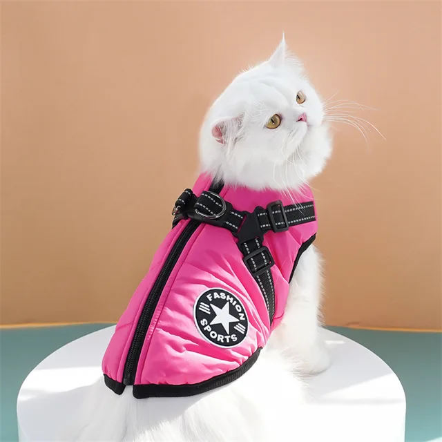 Thick and warm pet clothes, dog and cat cotton coats, winter chest and back, cat cotton vests, dog supplies 5