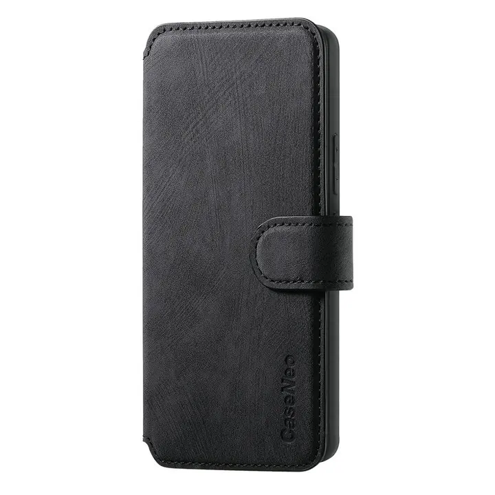 Leather Wallet Flip Case with Magnetic Closure - 2-in-1 Design