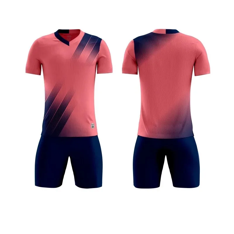 New Style Soccer Jersey for Team and Club Quick Dry Men Football Wear Adult Short Sleeve Training Shirt