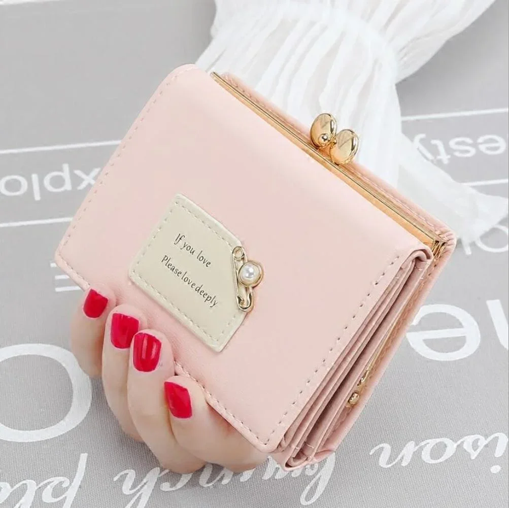 

Women Wallets Female Short Design Fashion Three Fold Purse Simple Cute Student Clutch Card Holder Coin Purse Carteras Para Mujer