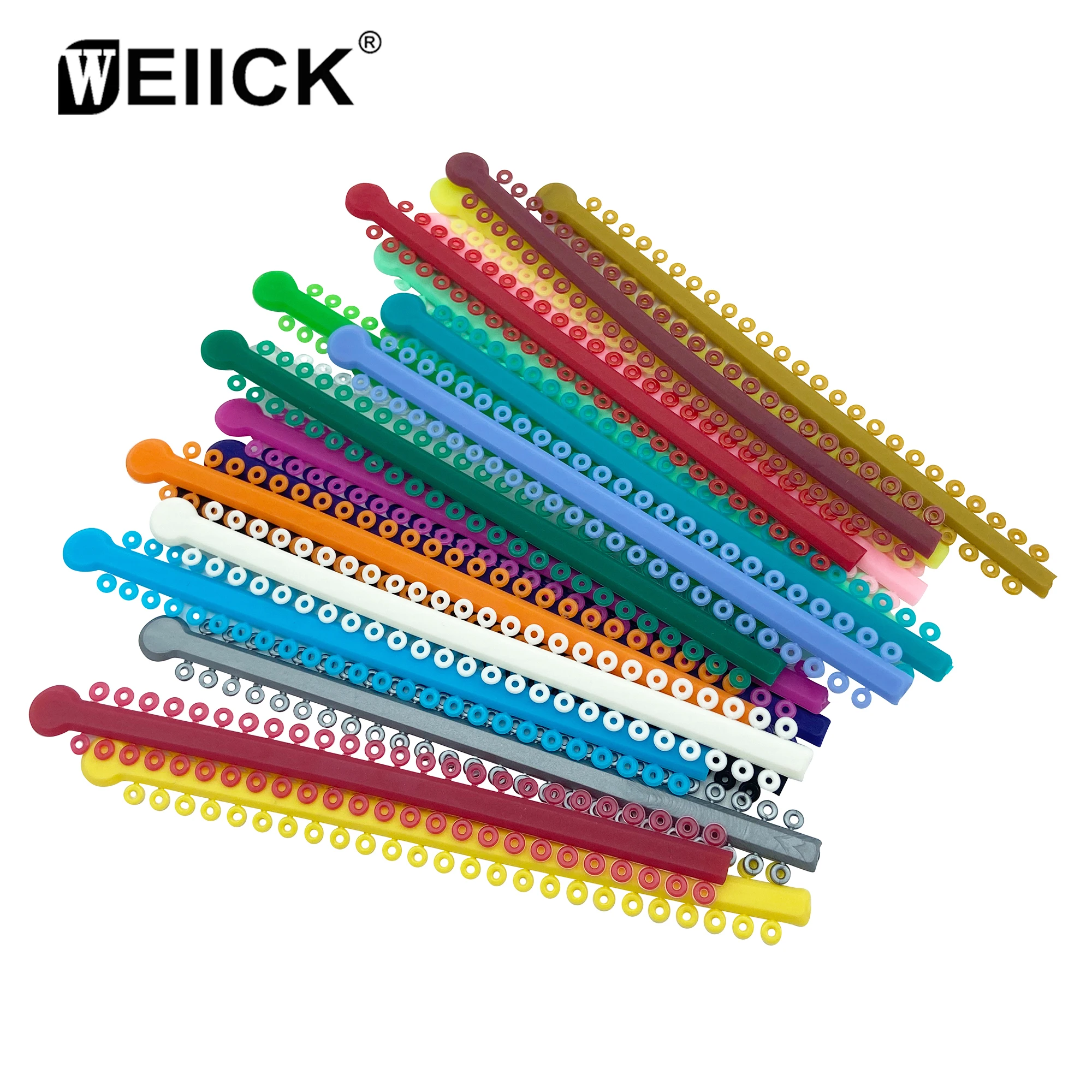 Wellck 1000 Ties=20 Sticks Dental Orthodontic Elastic Ligature Ties