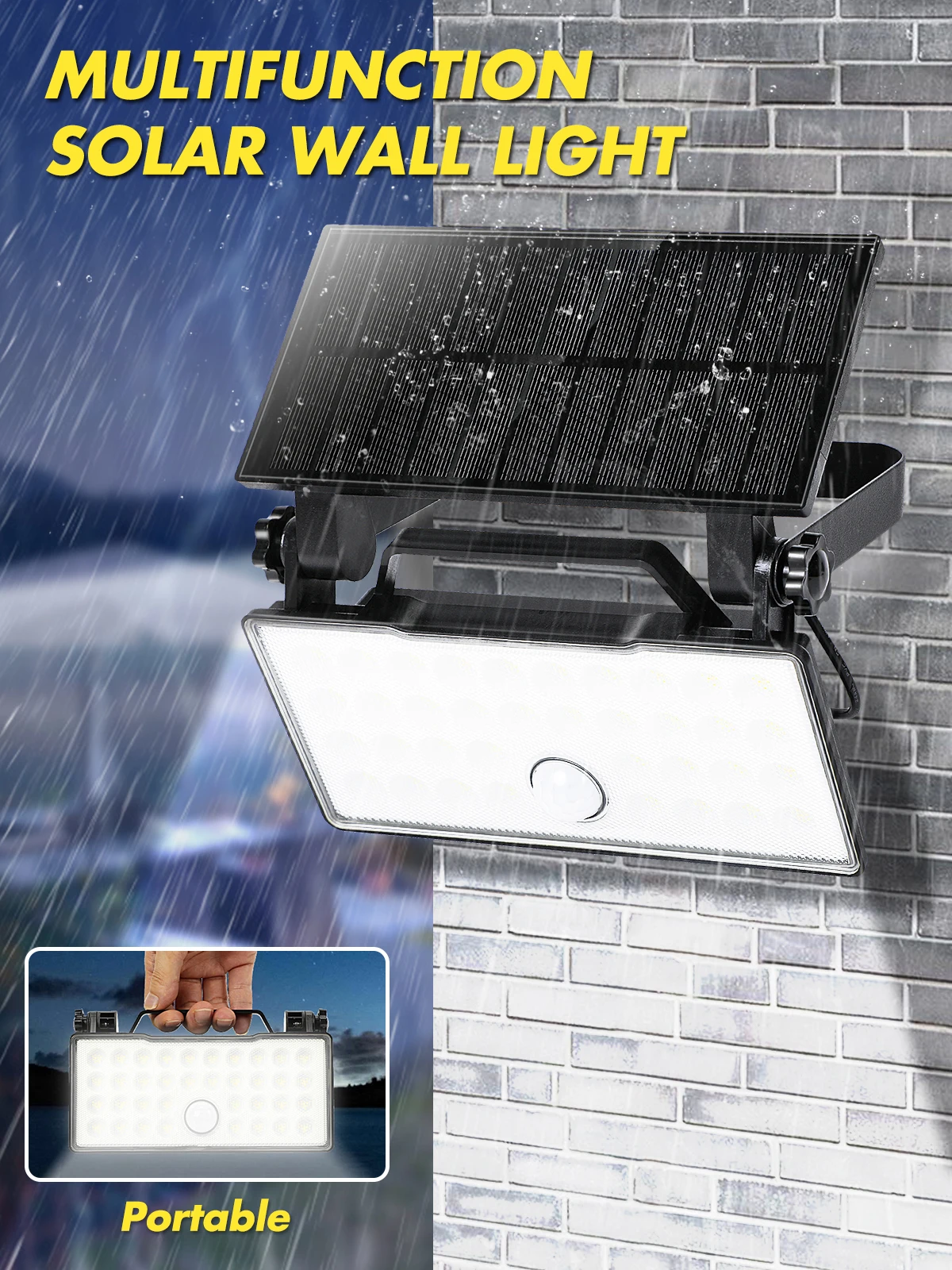 Description Picture 2 of itemAdjustable Head Solar Spotlight Solar Wall Lamp With 3 working Modes Outdoor Waterproof Solar Garden Light Solar Camping Light